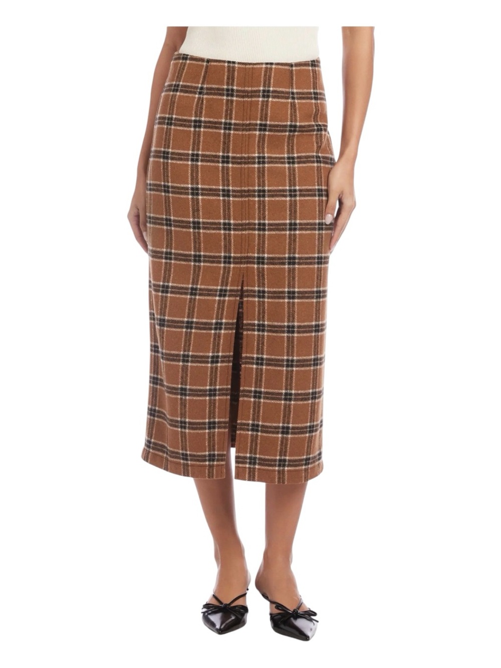 FIFTEEN TWENTY Kaia Plaid Midi Skirt